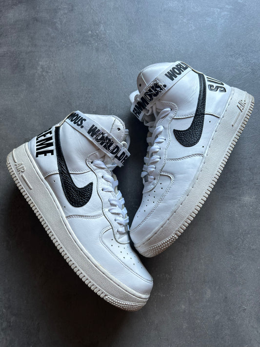 Air Force 1 Mid  Supreme World Famous White