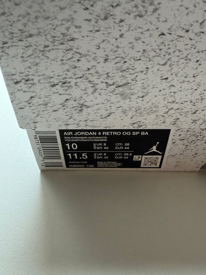 Jordan 4 Nigel Sylvester Brick After Brick - Taille 44