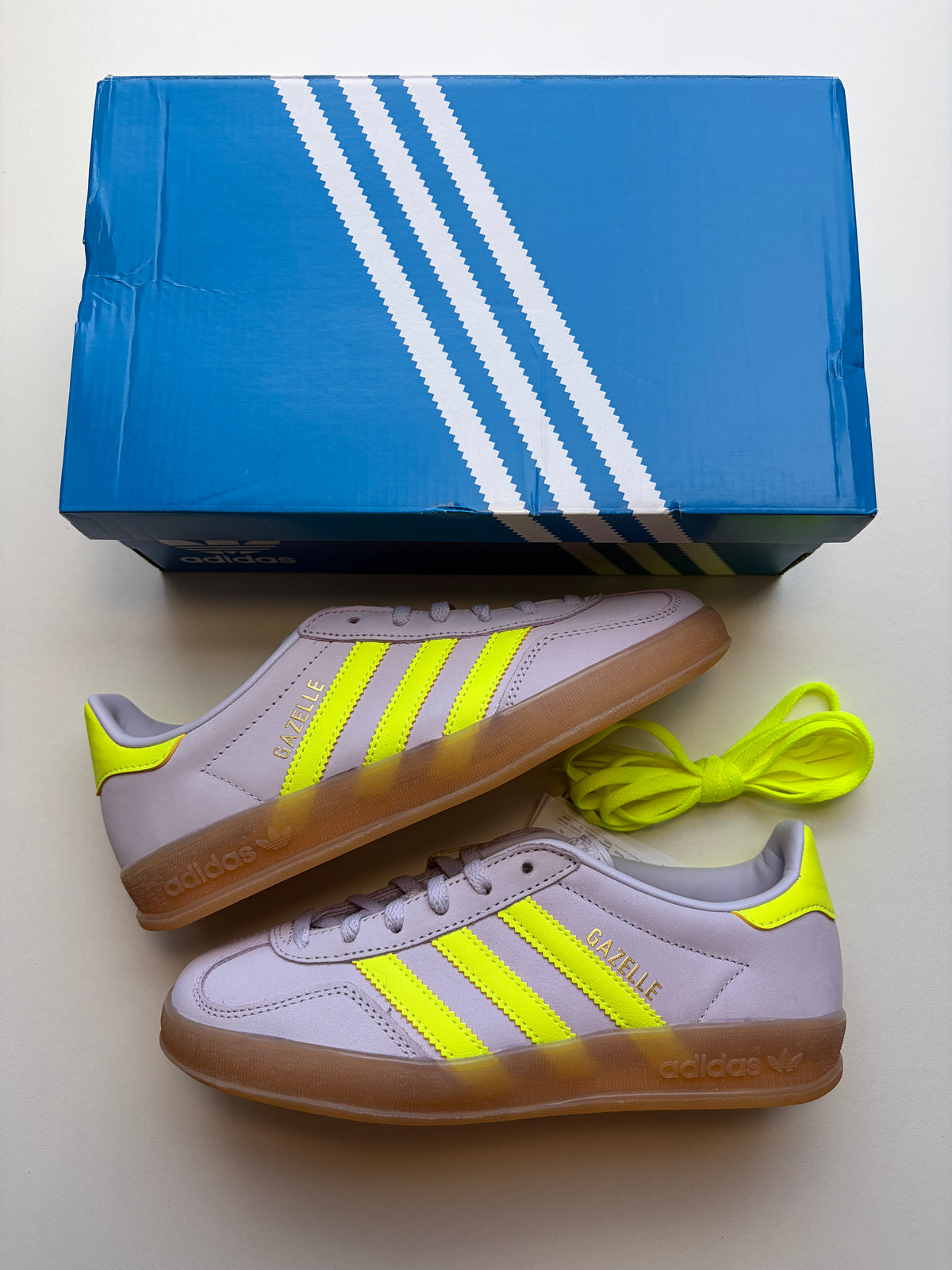 Adidas Gazelle Silver Dawn Solar Yellow - Taille 36