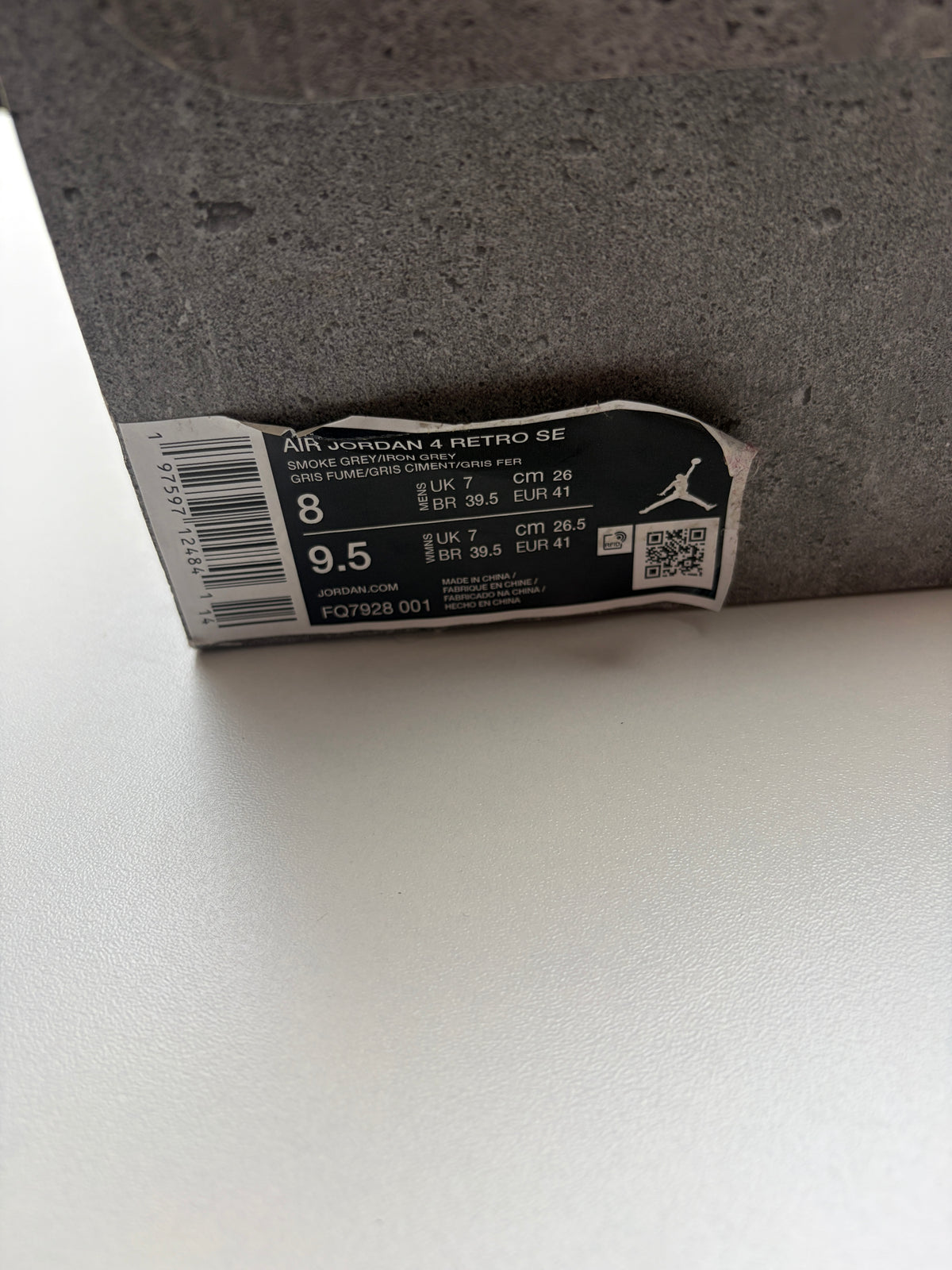Jordan 4 Wet Cement - Taille 41