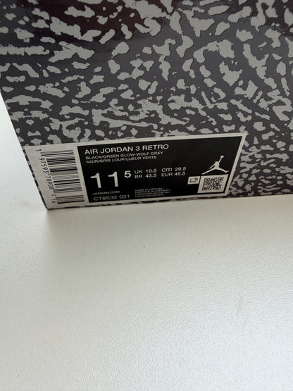 Jordan 3 Vert Vif - Taille 45,5