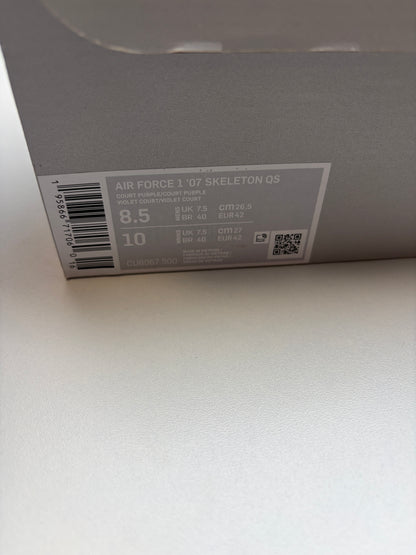 Air Force 1 Halloween Skeleton Purple - Taille 42