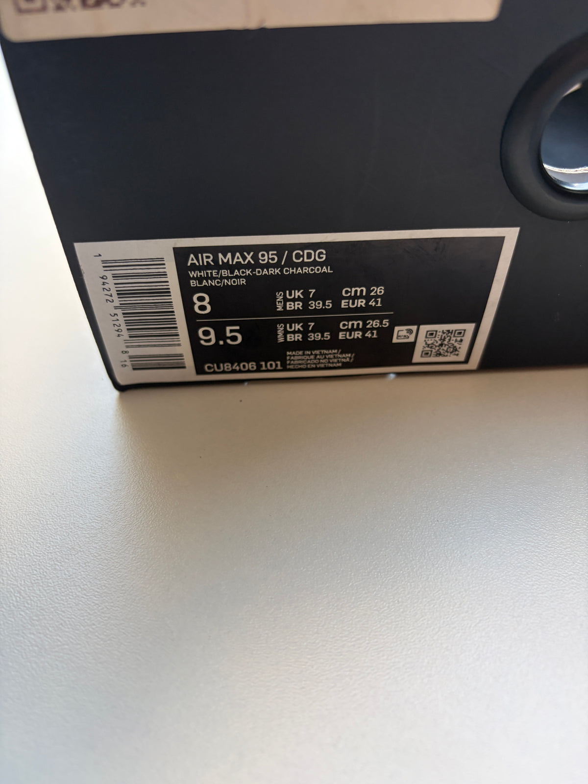 Air Max 95 CDG Black Grey - Taille 41