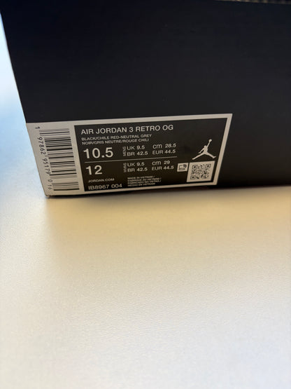 Jordan 3 Rare Air - Taille 44,5