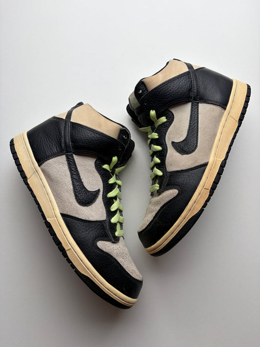 Dunk High Light Bone Black Lime - Taille 42,5