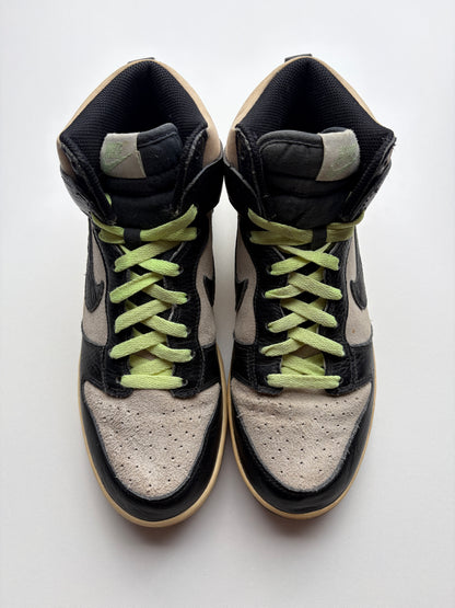 Dunk High Light Bone Black Lime - Taille 42,5