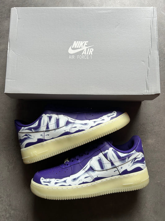 Air Force 1 Halloween Skeleton Purple