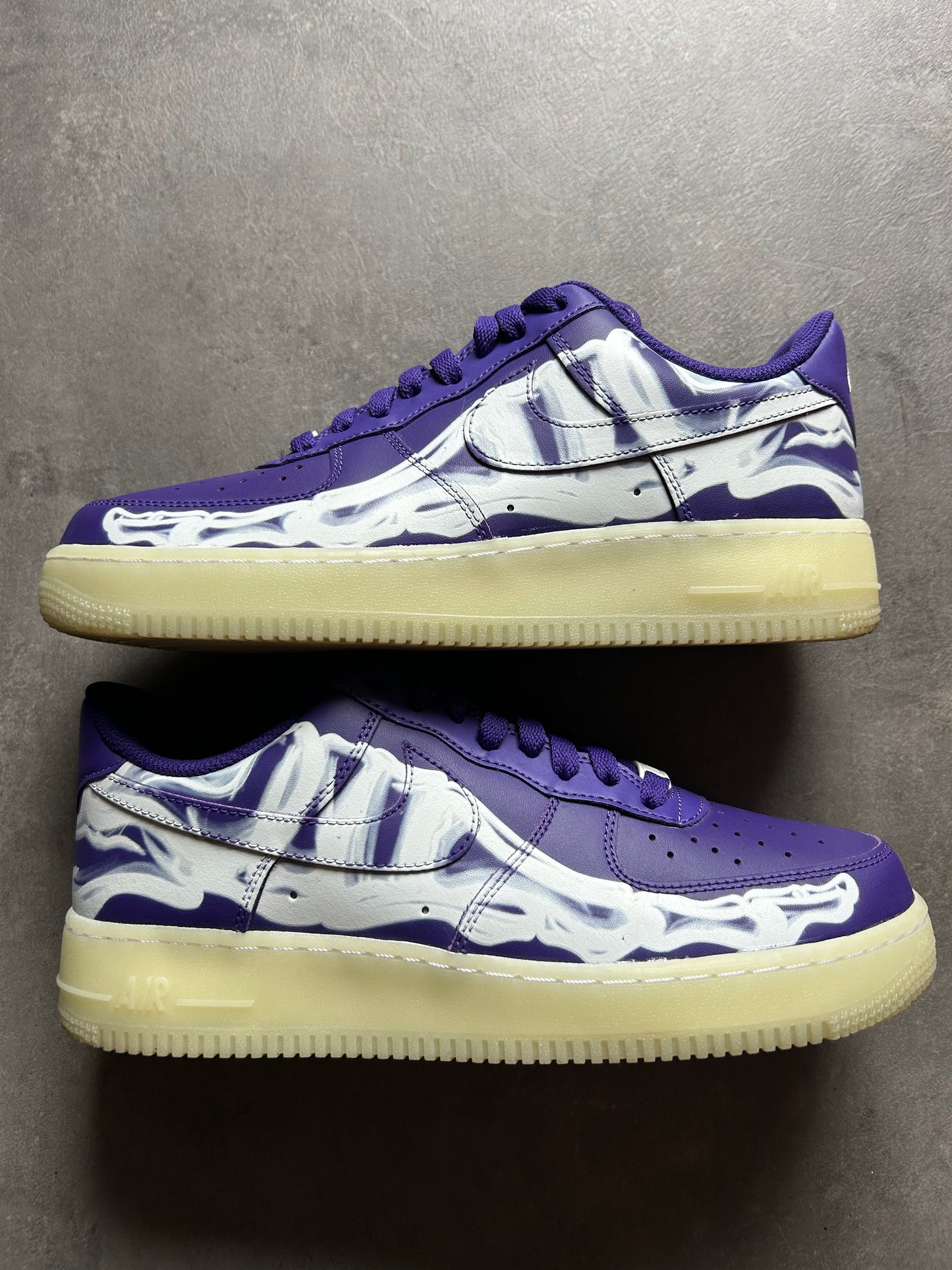 Air Force 1 Halloween Skeleton Purple