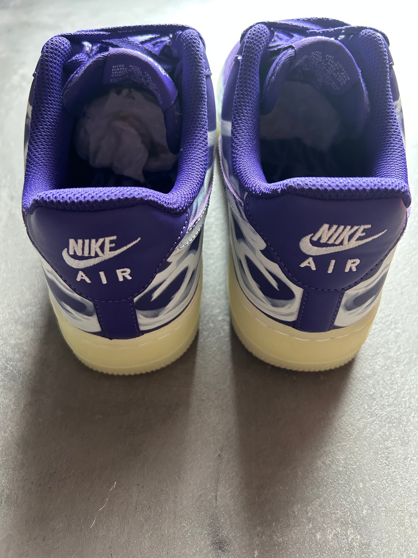 Air Force 1 Halloween Skeleton Purple